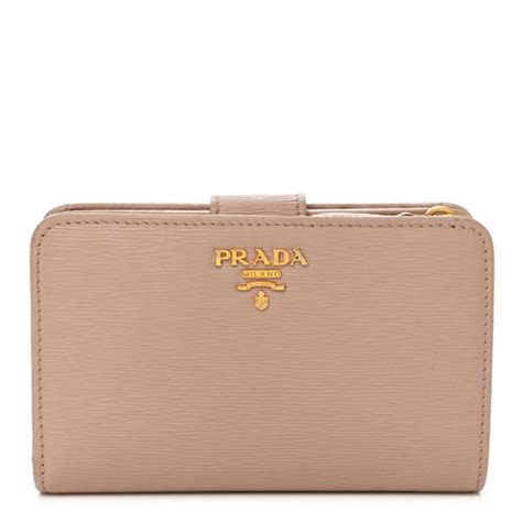 prada vitello move metal zip around wallet cammeo|Authentic PRADA VITELLO MOVE Leather Long Wallet Zipper .